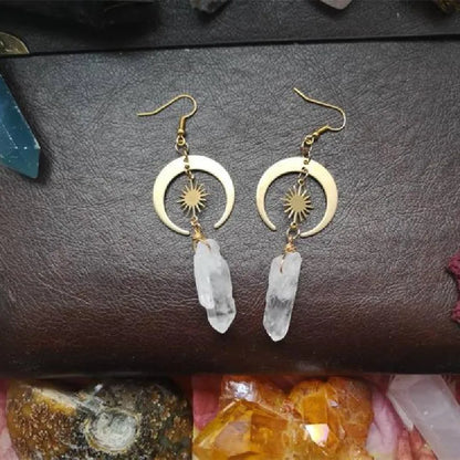 Hippie Tribal Crescent Earrings