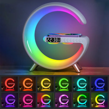 G-Shape Lamp with Speaker, Clock and Charger